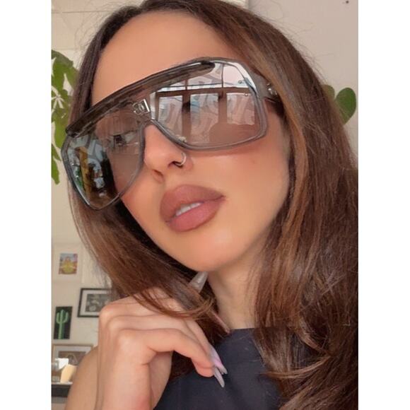 NEW Dolce & Gabbana DG6205 Grey Logo Visor Sunglasses $425